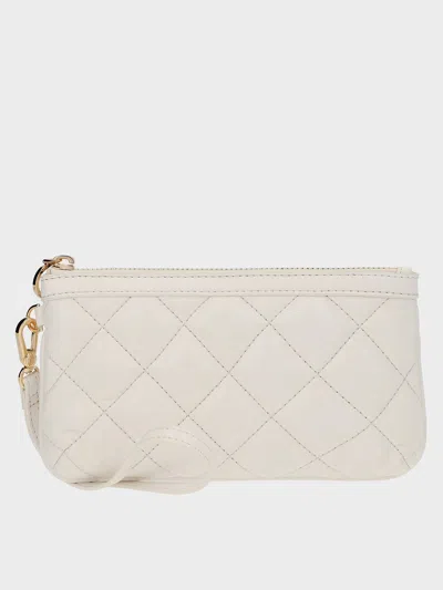 Charles & Keith Cressida Quilted Wristlet In Neutral