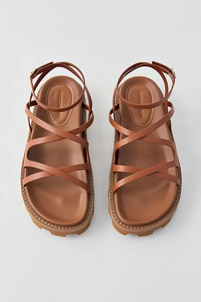 Charles & Keith Crossover Ankle-strap Sandal In Brown, Women's At Urban Outfitters