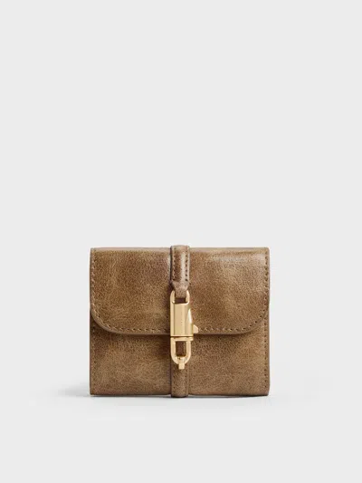 Charles & Keith - Delfina Small Wallet In Brown