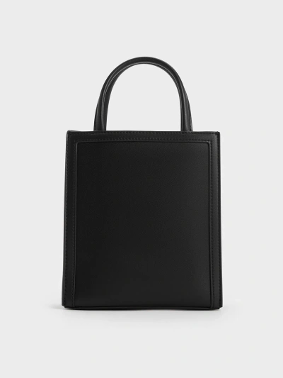 Charles & Keith Double Handle Tote Bag In Black