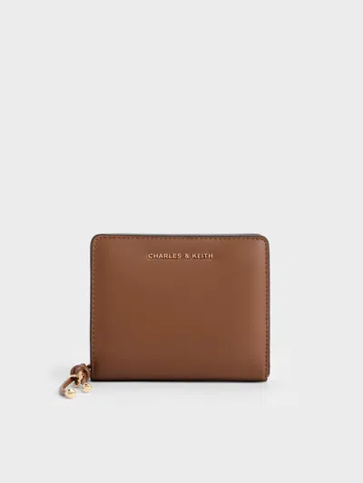 Charles & Keith - Everleigh Zip-around Small Wallet In Brown