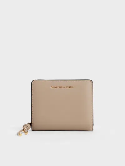 Charles & Keith - Everleigh Zip-around Small Wallet In Brown