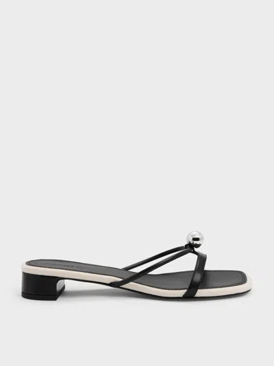 Charles & Keith - Georgie Metal-ball Heeled Mules In Multi