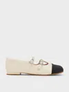 CHARLES & KEITH CHARLES & KEITH - GIRLS' DOUBLE-STRAP TWO-TONE MARY JANES