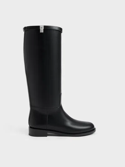 Charles & Keith - Griselda Knee-high Boots In Black