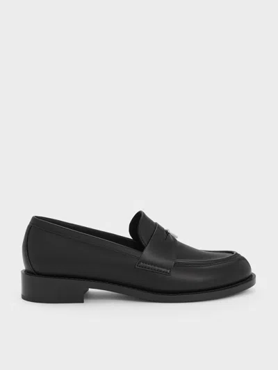 Charles & Keith - Griselda Loafers In Black