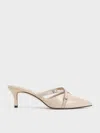 CHARLES & KEITH CHARLES & KEITH - GROSGRAIN-STRAP POINTED-TOE MULES