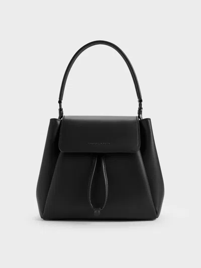 Charles & Keith - Hanya Top-handle Backpack In Black