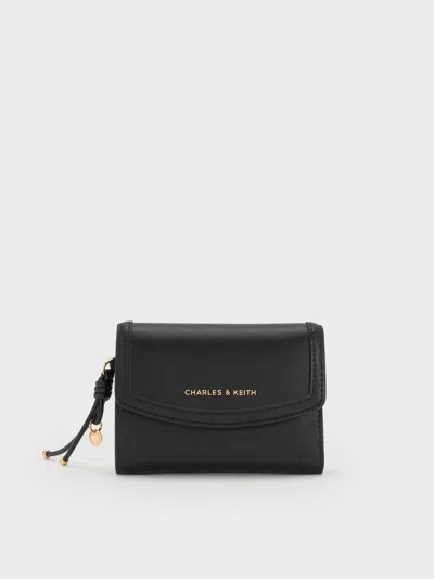Charles & Keith - Haylen Front-flap Small Wallet In Black