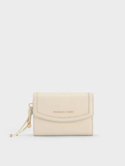 Charles & Keith - Haylen Front-flap Small Wallet In White