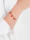 Charles & Keith Heart Motif Chain-link Bracelet In Red