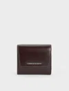 Charles & Keith Irie Small Wallet In Plum