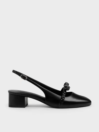 Charles & Keith - Kaleen Slingback Pumps In Black