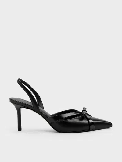 Charles & Keith - Kaleen Slingback Stilettos In Black
