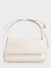 CHARLES & KEITH LEATHER BOW TOP-HANDLE BAG