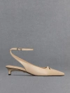 CHARLES & KEITH CHARLES & KEITH - LEATHER KITTEN-HEEL PUMPS