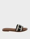 CHARLES & KEITH CHARLES & KEITH - LINEN BUCKLED SLIDE SANDALS