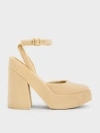 CHARLES & KEITH CHARLES & KEITH - LOEY ANKLE-STRAP PLATFORM PUMPS