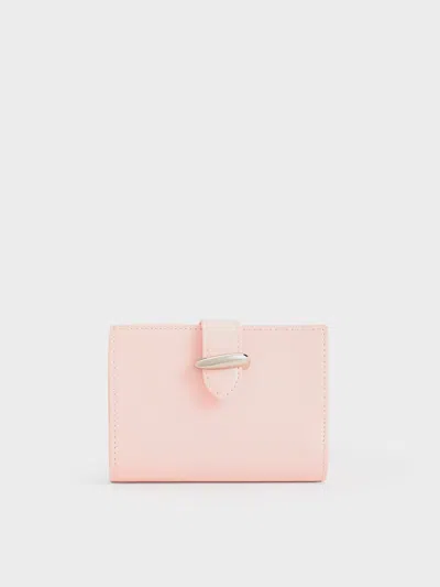 Charles & Keith Lumen Belted Wallet In Pink