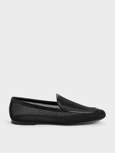 Charles & Keith - Mackie Mesh Loafers In Black