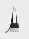 CHARLES & KEITH MARCELINE CANVAS TRAPEZE CROSSBODY BAG