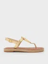 CHARLES & KEITH CHARLES & KEITH - METALLIC OVAL ESPADRILLE SANDALS