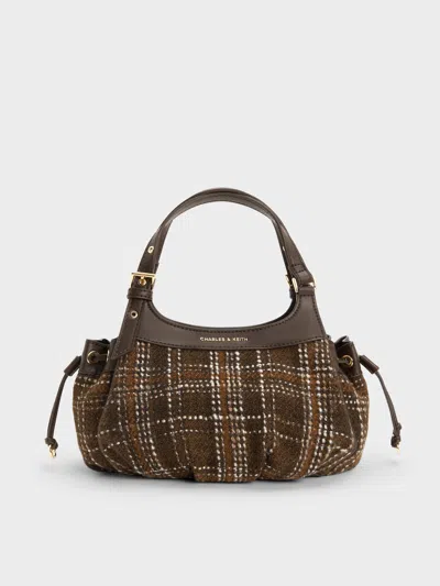 Charles & Keith - Mini Lillith Checkered Drawstring Bucket Bag In Multi