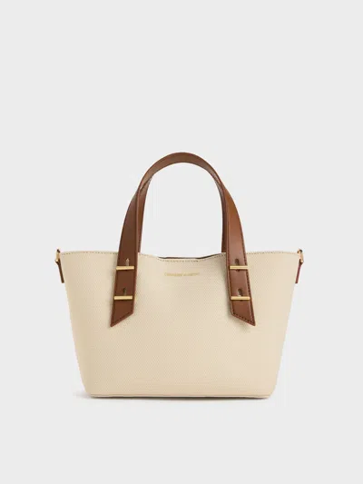 Charles & Keith - Mini Shania Canvas Tote Bag In Multi
