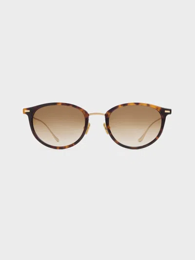 Charles & Keith - Minnow Metal-rim Round Sunglasses In T. Shell