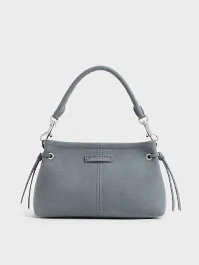 Charles & Keith - Noane Top Handle Bag In Smoky Blue