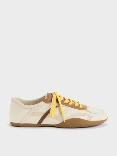 Charles & Keith - Nylon & Leather Sneakers In Multi