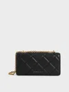 CHARLES & KEITH PAFFUTO CHAIN HANDLE QUILTED LONG WALLET