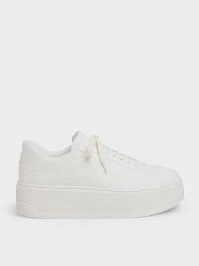 Charles & Keith - Platform Sneakers In White