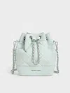 CHARLES & KEITH QUILTED TWO-WAY BUCKET BAG