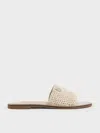 CHARLES & KEITH CHARLES & KEITH - RAFFIA WOVEN SLIDE SANDALS
