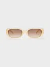 CHARLES & KEITH RECYCLED ACETATE ANGULAR SUNGLASSES