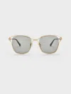 CHARLES & KEITH RECYCLED ACETATE SCULPTURAL-KNOT BUTTERFLY SUNGLASSES