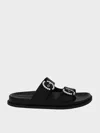 CHARLES & KEITH CHARLES & KEITH - RECYCLED POLYESTER EMBELLISHED BUCKLE SANDALS