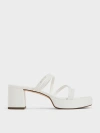 CHARLES & KEITH STRAPPY TRAPEZE-HEEL MULES