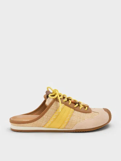 Charles & Keith - Suede Woven Slip-on Sneakers In Multi
