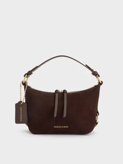 Charles & Keith - Tatiana Tassel Hobo Bag In Espresso Brown