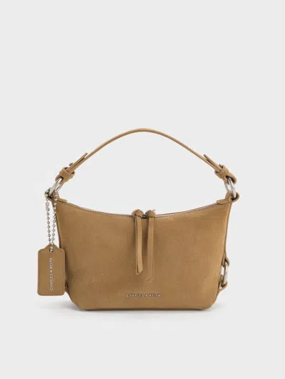 Charles & Keith - Tatiana Tassel Hobo Bag In Sand