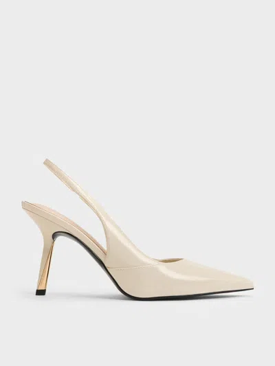 Charles & Keith - Taylen Slingback Pumps In Sand