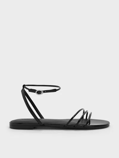 Charles & Keith - Triple-strap Sandals In Animal Print