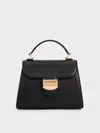 CHARLES & KEITH VIOLETTA TRAPEZE TOP HANDLE BAG