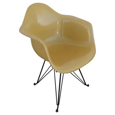 Pre-owned Charles And Ray Eames 1 Herman Miller Eames Fiberglass Shell Dar Eiffel Base In Brown
