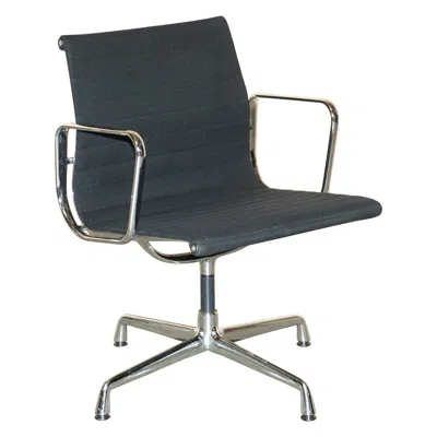 Pre-owned Charles And Ray Eames 1 Of 2 Charles & Ray Vitra Eames Ea108 Hopsak Swivel Office Armchairs In Black