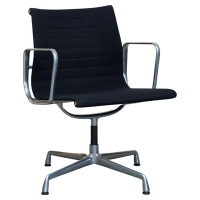 Pre-owned Charles And Ray Eames 1 Of 3 Charles & Ray Vitra Eames Ea108 Hopsak Swivel Office Armchairs In Black
