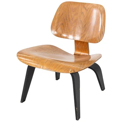 Pre-owned Charles And Ray Eames 1948 Eames Lcw Lounge Chair In Ash With Ebonized Legs By Evans / Herman Miller In Brown