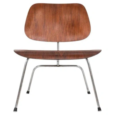 Pre-owned Charles And Ray Eames 1954 Herman Miller Eames Lcm Walnut Lounge Chair With Metal Legs In Brown